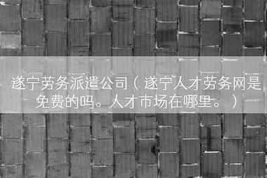遂宁劳务派遣公司（遂宁人才劳务网是免费的吗。人才市场在哪里。）