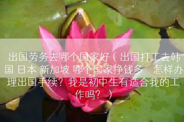 出国劳务去哪个国家好（出国打工去韩国 日本 新加坡 哪个国家挣钱多    怎样办理出国手续？我是初中生有适合我的工作吗？）