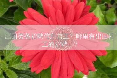 出国劳务招聘信息普工？哪里有出国打工的招聘，？