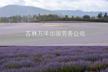 吉林万洋出国劳务公司