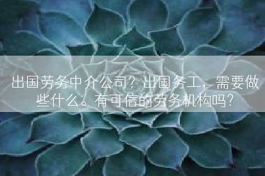 出国劳务中介公司？出国务工，需要做些什么。有可信的劳务机构吗？