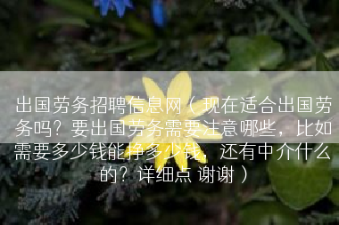 出国劳务招聘信息网（现在适合出国劳务吗？要出国劳务需要注意哪些，比如需要多少钱能挣多少钱，还有中介什么的？详细点 谢谢）