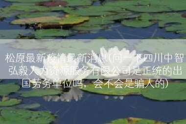 松原最新疫情最新消息(问一下四川中智弘毅人力资源服务有限公司是正统的出国劳务单位吗，会不会是骗人的)