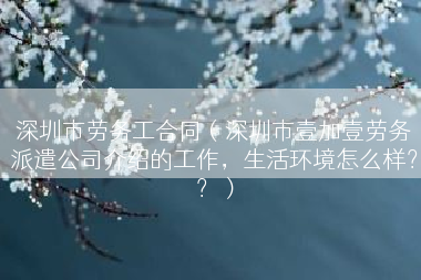 深圳市劳务工合同（深圳市壹加壹劳务派遣公司介绍的工作，生活环境怎么样？？）