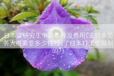 日本读研究生申请条件及费用(去日本劳务大概需要多少钱?到了日本打工受限制吗?)