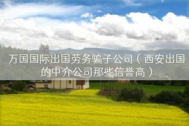 万国国际出国劳务骗子公司（西安出国的中介公司那些信誉高）