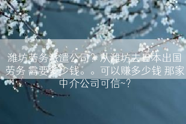 潍坊劳务派遣公司？从潍坊去日本出国劳务 需要多少钱。。可以赚多少钱 那家中介公司可信~？