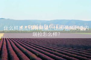 什么样的工作有前景？出国劳务到委内瑞拉怎么样？