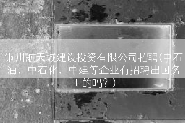 铜川航天城建设投资有限公司招聘(中石油，中石化，中建等企业有招聘出国务工的吗？)