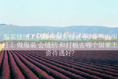 服装缝纫工初级技能实操试卷?我想出国打工 做服装 会缝纫 和打板去哪个国家工资待遇好?