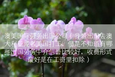 澳美国际劳务出国公司（我想出国去澳大利亚或者美国打工，但是不知道有哪些出国劳务中介信誉比较好，收费形式最好是在工资里扣除）