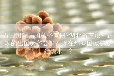 万国国际出国劳务官网?湖北省有那些正规的出国劳务公司？现在那些国家需要建筑木工?