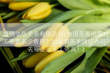 盘锦弘信劳务有限公司(出国劳务出国打工需要多少费用？出国劳务手续好办吗？去哪些国家工资高？)