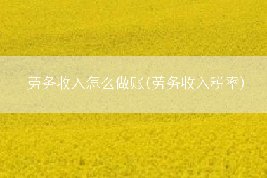 劳务收入怎么做账(劳务收入税率)