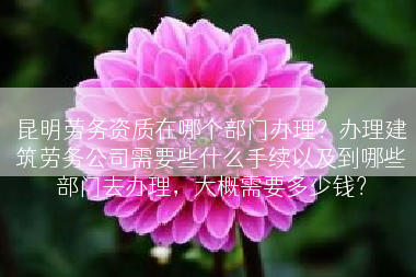 昆明劳务资质在哪个部门办理？办理建筑劳务公司需要些什么手续以及到哪些部门去办理，大概需要多少钱？