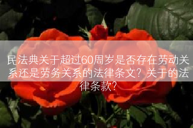 民法典关于超过60周岁是否存在劳动关系还是劳务关系的法律条文？关于的法律条款？