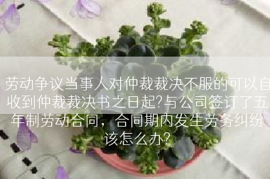 劳动争议当事人对仲裁裁决不服的可以自收到仲裁裁决书之日起?与公司签订了五年制劳动合同，合同期内发生劳务纠纷该怎么办?