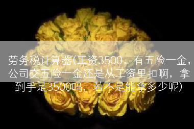 劳务税计算器(工资3500，有五险一金，公司交五险一金还是从工资里扣啊，拿到手是3500吗，若不是能拿多少呢)