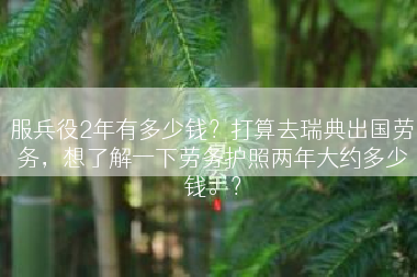 服兵役2年有多少钱？打算去瑞典出国劳务，想了解一下劳务护照两年大约多少钱。？