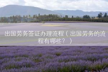 出国劳务签证办理流程（出国劳务的流程有哪些？）