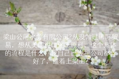 梁山公用水务有限公司?从没做过国际贸易，想从美国进口化工原料，这个具体的流程是什么，我自己已经把公司都弄好了，逼着上梁山?