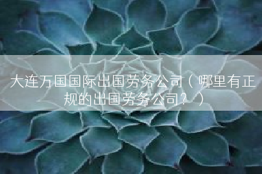 大连万国国际出国劳务公司（哪里有正规的出国劳务公司？）