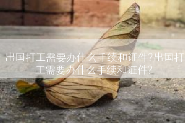 出国打工需要办什么手续和证件?出国打工需要办什么手续和证件?