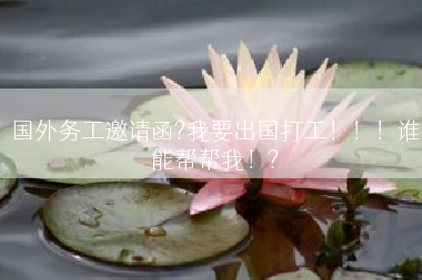 国外务工邀请函?我要出国打工！！！谁能帮帮我！?