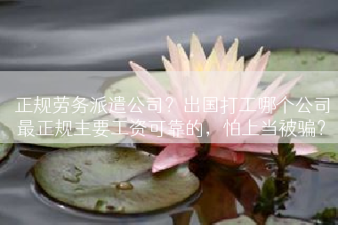 正规劳务派遣公司？出国打工哪个公司最正规主要工资可靠的，怕上当被骗？
