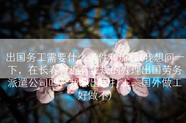 出国务工需要什么条件和流程(我想问一下，在长春付近有正规的办理出国劳务派遣公司吗，我想出国打工，国外做工好做不)