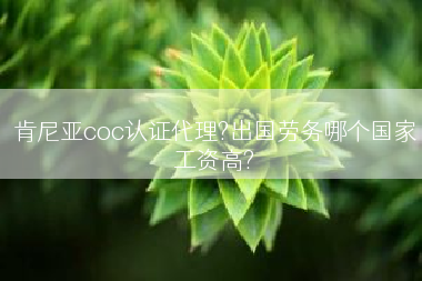 肯尼亚coc认证代理?出国劳务哪个国家工资高?