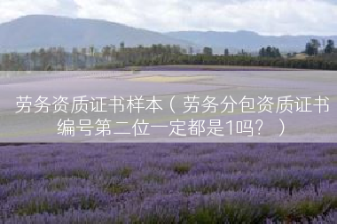 劳务资质证书样本（劳务分包资质证书编号第二位一定都是1吗？）