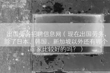 出国劳务招聘信息网（现在出国劳务，除了日本、韩国、新加坡以外还有哪个国家比较好的吗？）