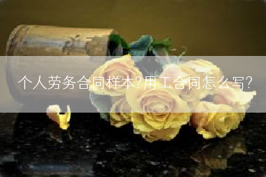 个人劳务合同样本?用工合同怎么写? 个人劳务合同样本?用工合同怎么写?