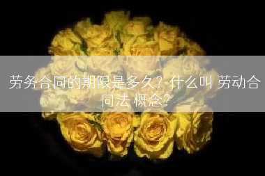 劳务合同的期限是多久？什么叫 劳动合同法 概念？