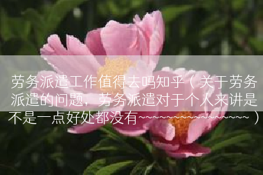 劳务派遣工作值得去吗知乎（关于劳务派遣的问题，劳务派遣对于个人来讲是不是一点好处都没有~~~~~~~~~~~~~~~~）