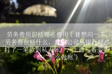 劳务费用包括哪些费用（我想问一下，劳务费包括什么，我们公司从银行帐户打了一笔款到私人帐户，上面写着劳务费，怎么做帐）