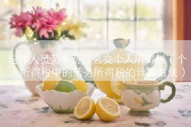 退休人员劳务费怎么交个人所得税（个人所得税中的劳务所得税的计算方法）