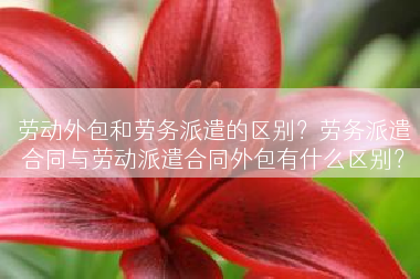 劳动外包和劳务派遣的区别？劳务派遣合同与劳动派遣合同外包有什么区别？