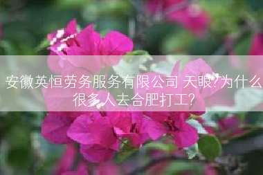 安徽英恒劳务服务有限公司 天眼?为什么很多人去合肥打工?