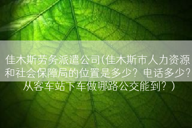 佳木斯劳务派遣公司(佳木斯市人力资源和社会保障局的位置是多少？电话多少？ 从客车站下车做哪路公交能到？)