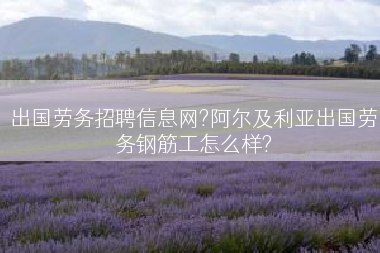出国劳务招聘信息网?阿尔及利亚出国劳务钢筋工怎么样?