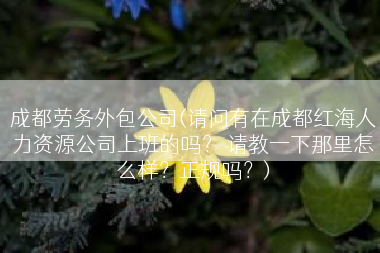 成都劳务外包公司(请问有在成都红海人力资源公司上班的吗？ 请教一下那里怎么样？正规吗？)