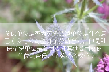 参保单位是否为劳务派遣单位是什么意思（我与公司签订了劳动合同，但是社保参保单位是公司委托其他公司交的，单位是否侵害了劳动者权益）