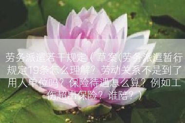 劳务派遣若干规定（草案(劳务派遣暂行规定19条怎么理解？劳动关系不是到了用人单位吗？保险待遇怎么算？例如工伤超出保险？谁陪？)
