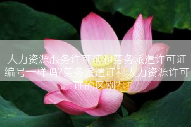人力资源服务许可证和劳务派遣许可证编号一样吗?劳务派遣证和人力资源许可证的区别?