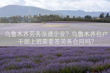乌鲁木齐劳务派遣企业？乌鲁木齐包户干部上班需要签劳务合同吗？