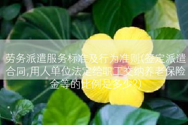 劳务派遣服务标准及行为准则(签定派遣合同,用人单位法定给职工交纳养老保险金等的比例是多少?)