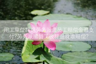 用工单位辞退劳务派遣员工赔偿金谁支付?劳务派遣员工被辞退找谁赔偿?