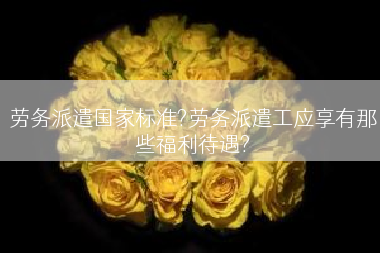 劳务派遣国家标准?劳务派遣工应享有那些福利待遇?